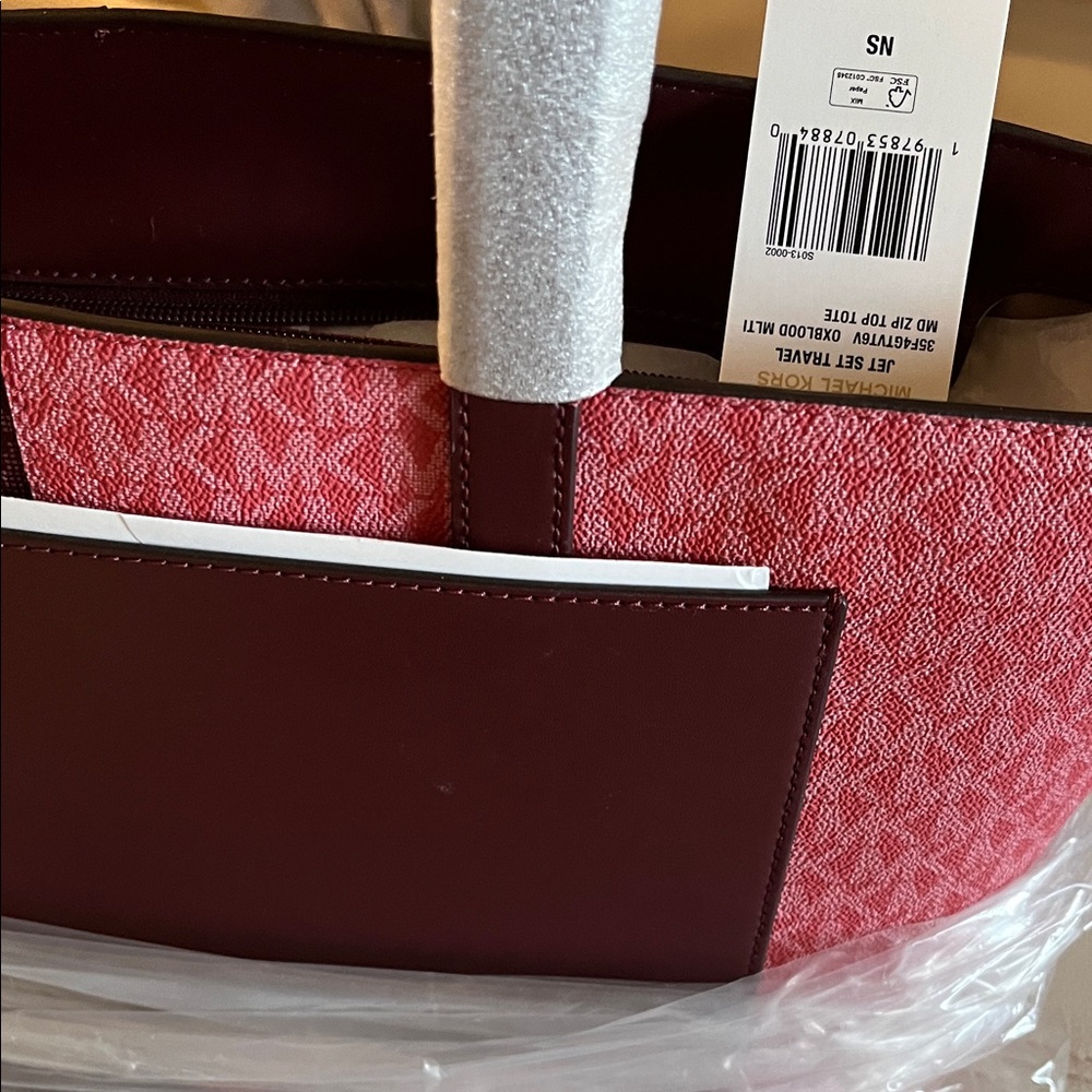 Michael Kors Two-Tone Pink and Purple Tote - Picture 8 of 14